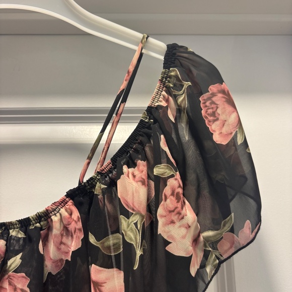 Tobi Off The Shoulder Flounce Floral Chiffon Blouse - Picture 3 of 7